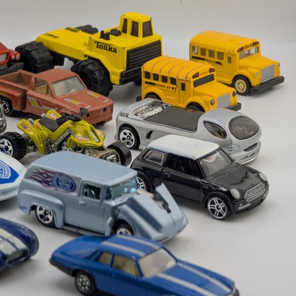 Bundle of 19 Diecast Toy Cars – Fire Trucks, Race Cars, Police & More! - Picture 10 of 12